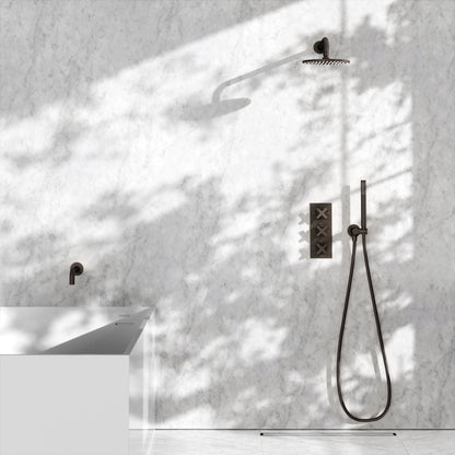 Regal Deep Bronze Crosshead Thermostatic 3-Way Mixer Shower System