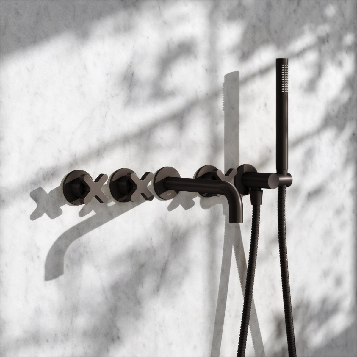 Regal Deep Bronze Crosshead Wall Mounted Bath Shower Filler Tap