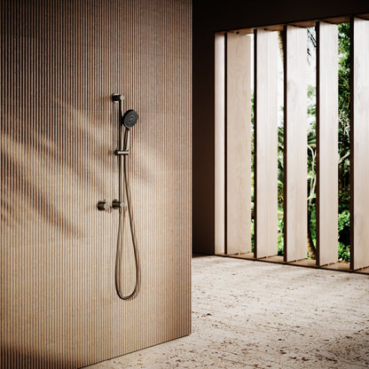 Revive Brushed Bronze Shower Riser Kit with Valve