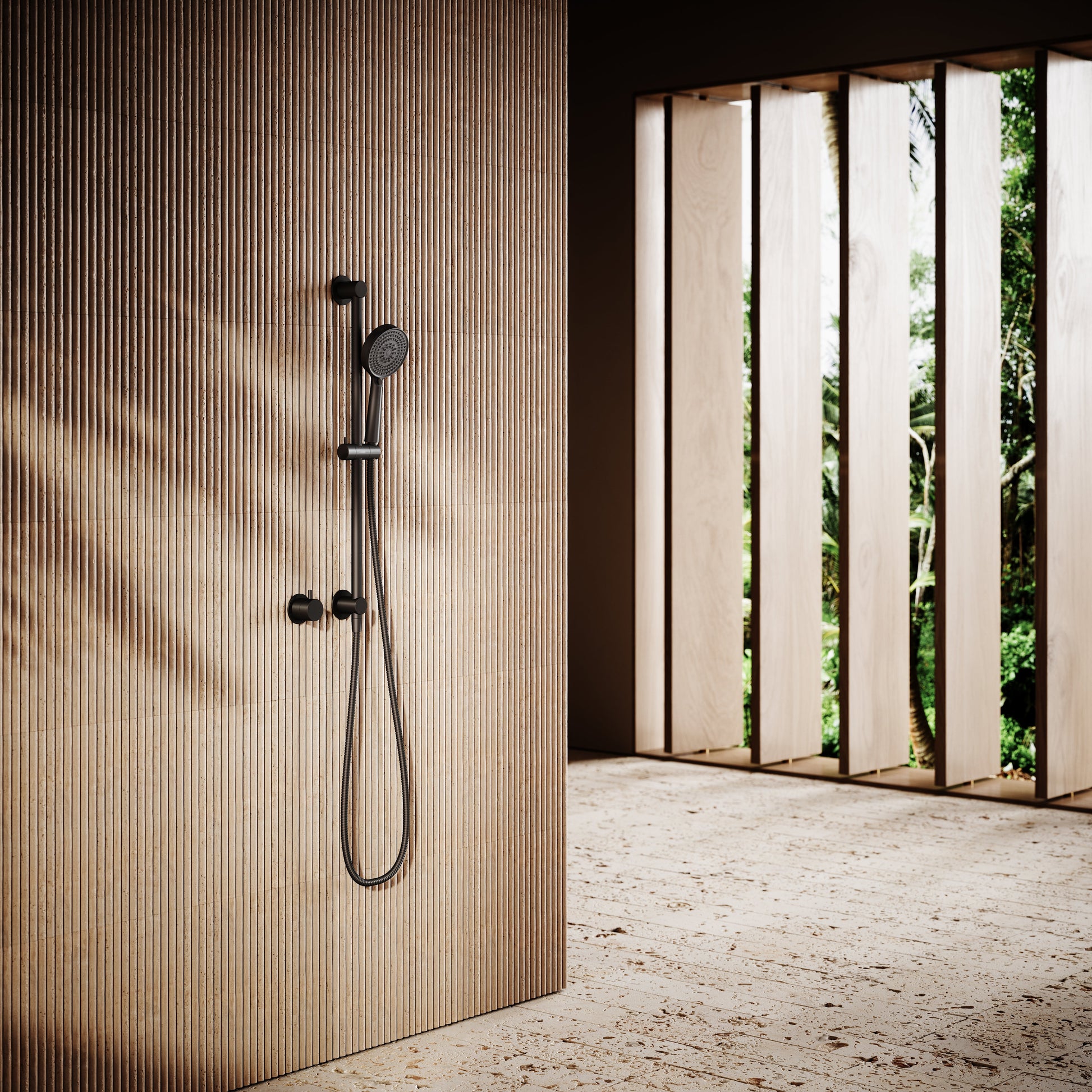 Revive Deep Bronze Shower Riser Kit with Valve