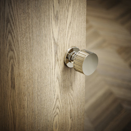 Royal Ascot Polished Nickel Deep Flute Mortice Door Knobs