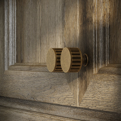 Royal Oak Aged Bronze Deep Flute Cabinet Door Knob