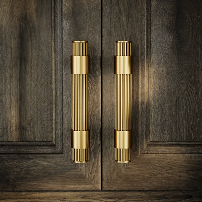 Royal Oak Brushed Gold Deep Flute Pull Bar Handle 150mm