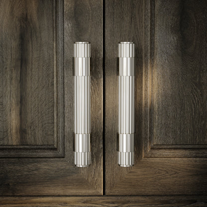 Royal Oak Polished Nickel Deep Flute Pull Bar Handle 150mm