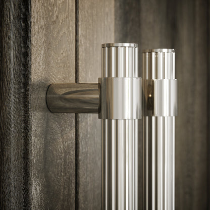 Royal Oak Polished Nickel Deep Flute Pull Bar Handle 150mm