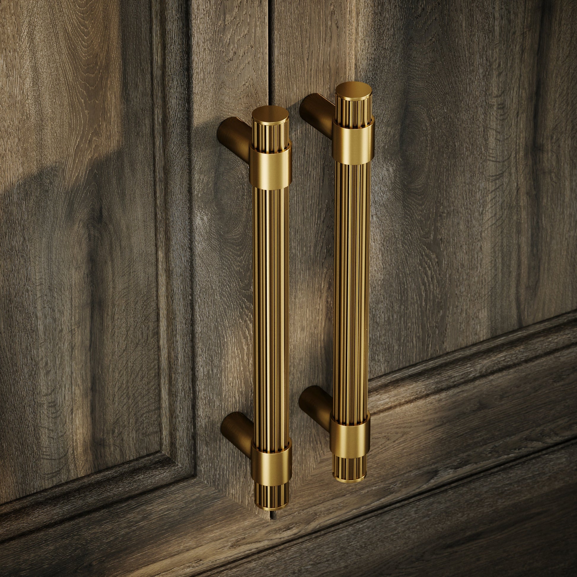 Royal Oak Brushed Gold Deep Flute Pull Bar Handle 250mm