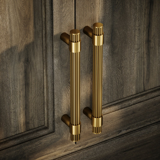 Royal Oak Brushed Gold Deep Flute Pull Bar Handle 250mm