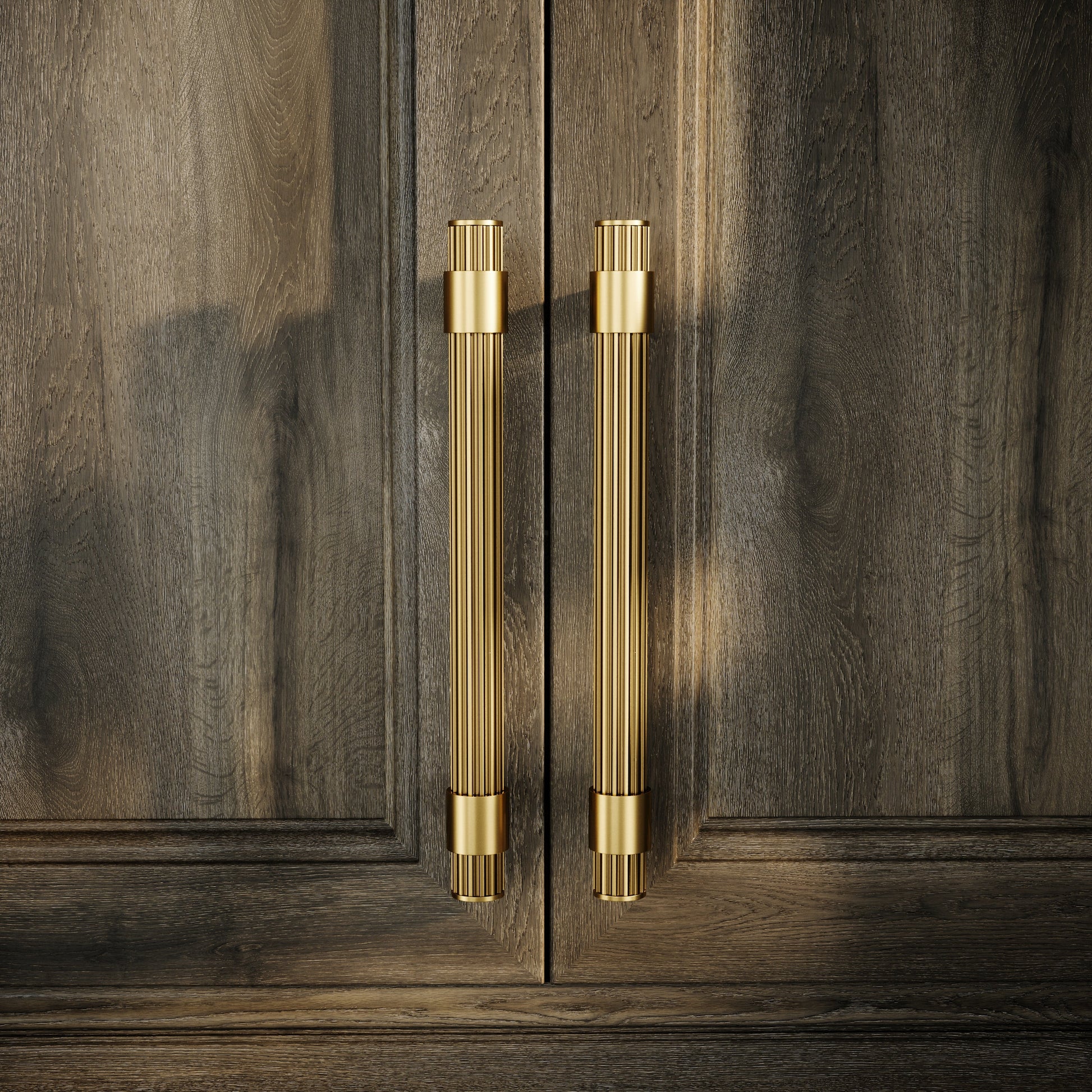 Royal Oak Brushed Gold Deep Flute Pull Bar Handle 250mm