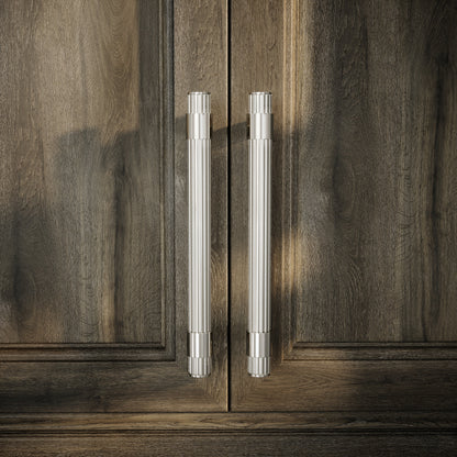 Royal Oak Polished Nickel Deep Flute Pull Bar Handle 250mm