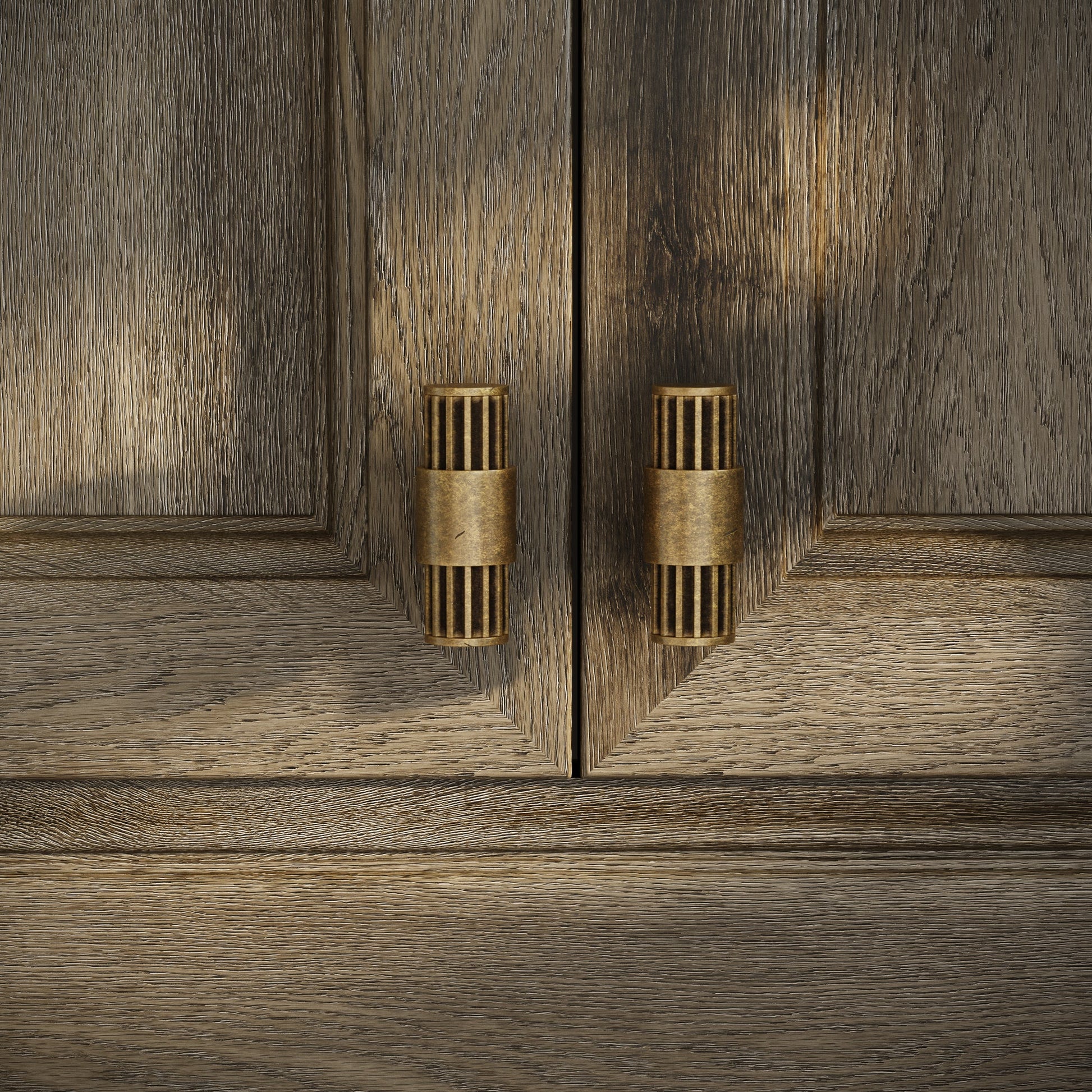 Royal Oak Aged Bronze Deep Flute T-Bar Cabinet Door Handle
