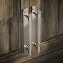 Royal Oak Plate Polished Nickel Deep Flute Pull Bar Handle 250mm