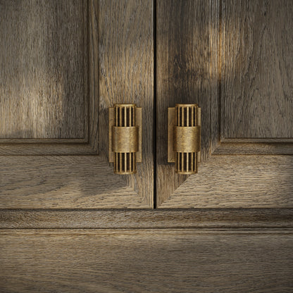 Royal Oak Plate Aged Bronze Deep Flute T-Bar Cabinet Door Handle