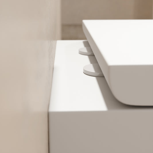 Senza Back To Wall Rimless Toilet with Concealed Cistern and Aged Bronze Flush Plate