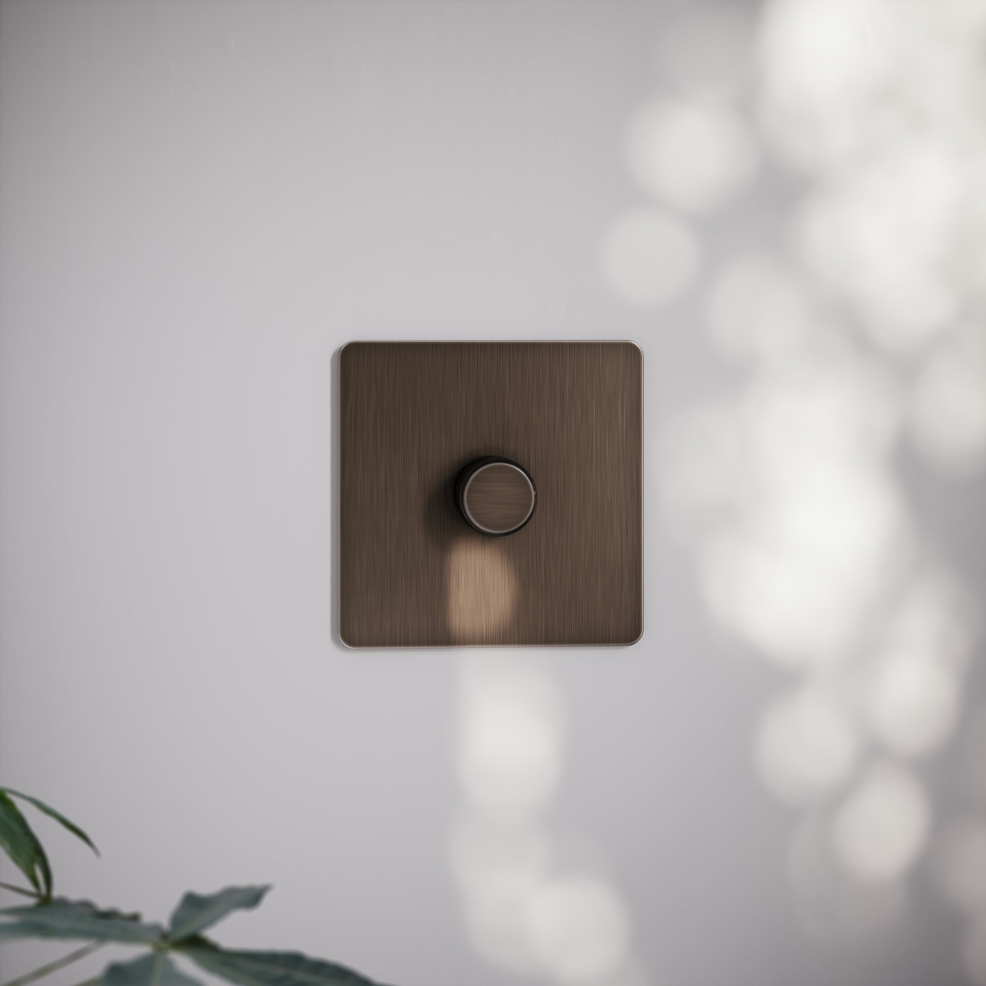 SlimTech Collection Brushed Bronze 1 Gang 2 Way Dimmer Switch
