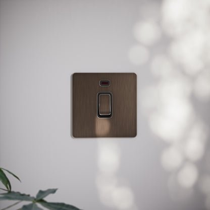 SlimTech Collection Brushed Bronze 20A Isolator Switch