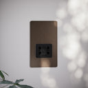 SlimTech Collection Brushed Bronze Shaver Socket