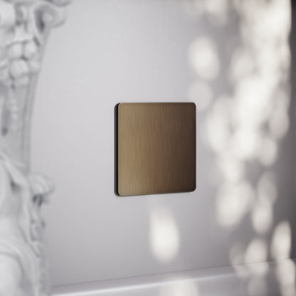 SlimTech Collection Brushed Bronze Single Blank Plate