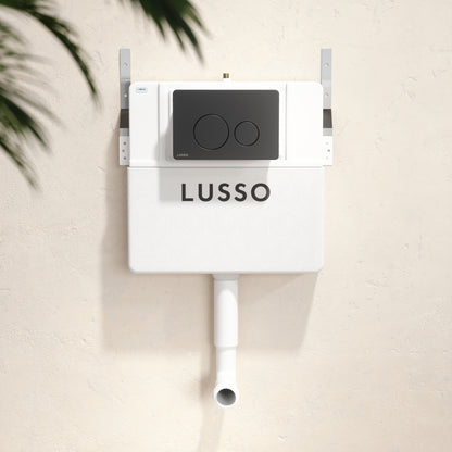 Senza Concealed Dual Flush Cistern with Round Flush Plate