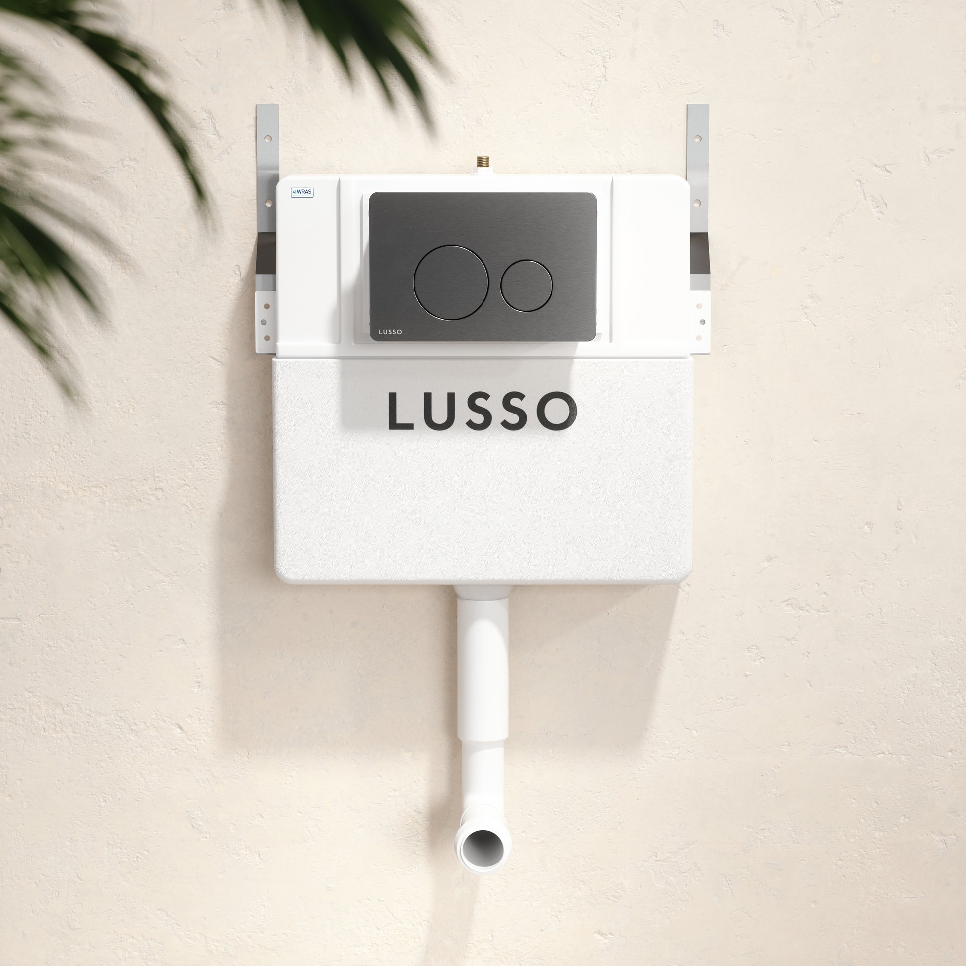 Senza Concealed Dual Flush Cistern with Round Flush Plate