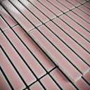 Stick Mosaic Blush Rose Pink Glazed Porcelain Tile Sample