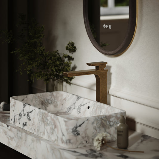 Baroque Aged Bronze Monobloc Tall Basin Mixer Tap