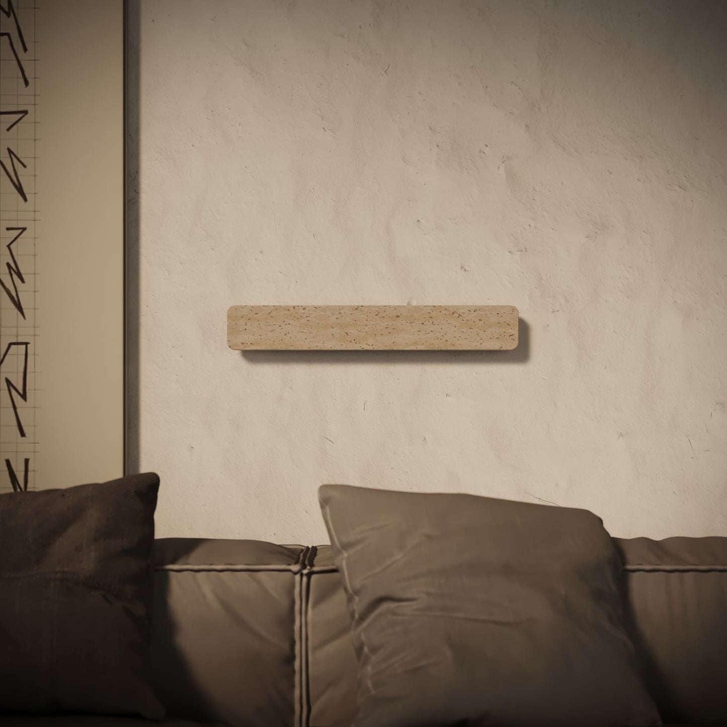 Tramonto Travertine Wall Sconce Light 600mm