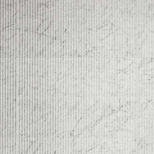 Tuscano Fluted Carrara Marble Tile Sample