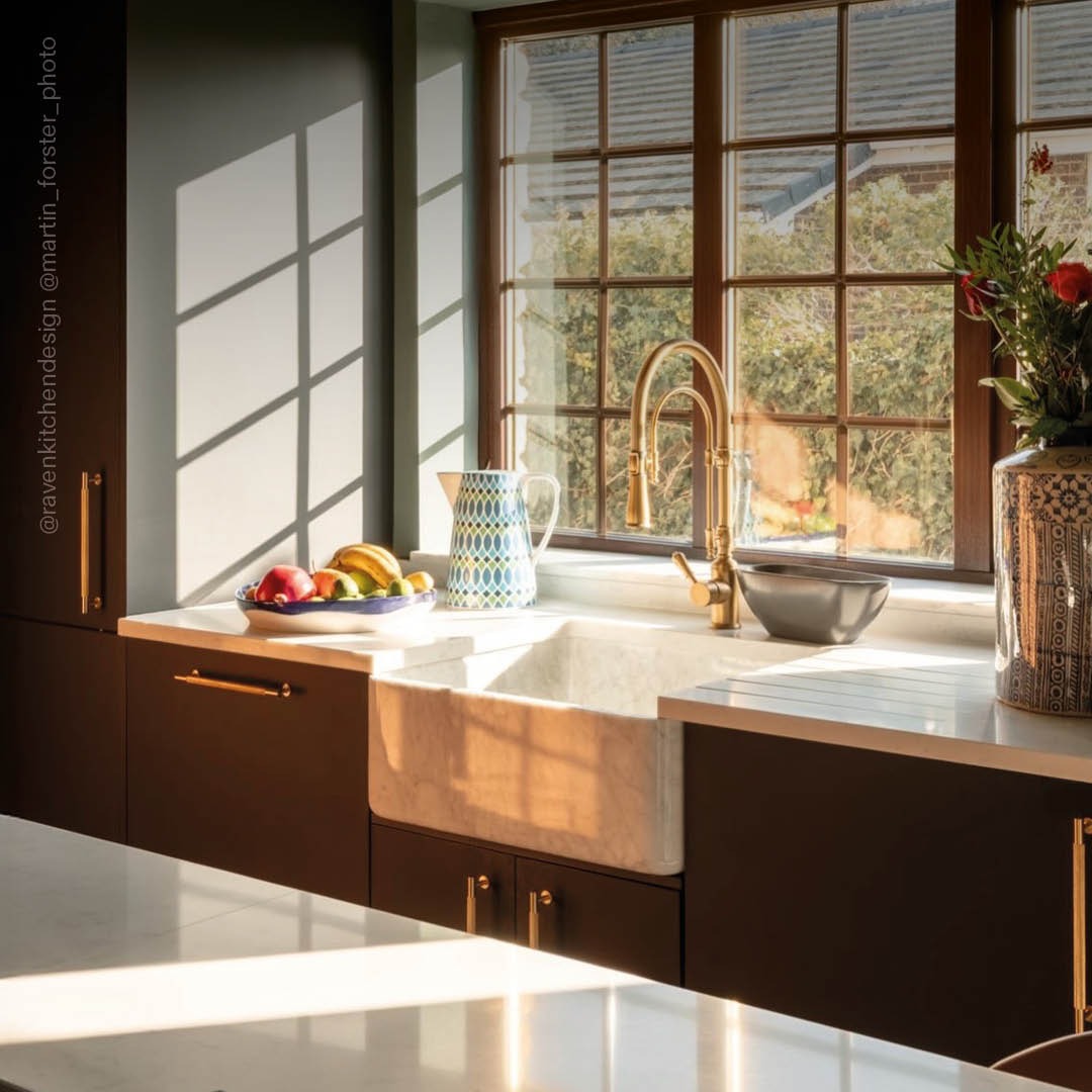 Deco Claridge Brushed Gold Traditional Pull Out Kitchen Mixer Tap