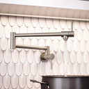 Veroni Modern Kitchen Pot Filler Tap Brushed Stainless
