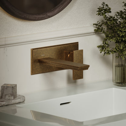 Baroque Aged Bronze Wall Mounted Basin Mixer Tap V2