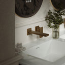 Baroque Aged Bronze Wall Mounted Basin Mixer Tap V2