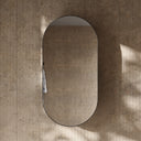 Zenith Matte Black Oval LED Mirror Cabinet 450mm