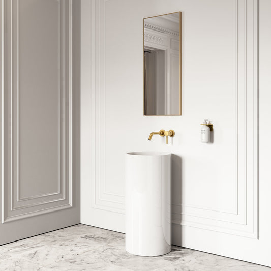 Alina Cylinder Freestanding Stone Basin 400mm