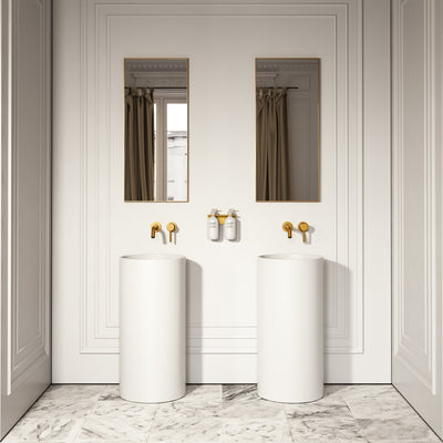 Alina Cylinder Freestanding Stone Basin 400mm