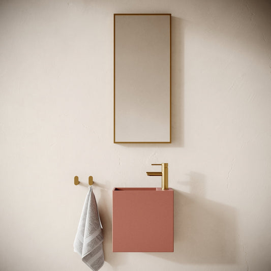 Alto Terracotta Concrete Wall Hung Basin 400mm