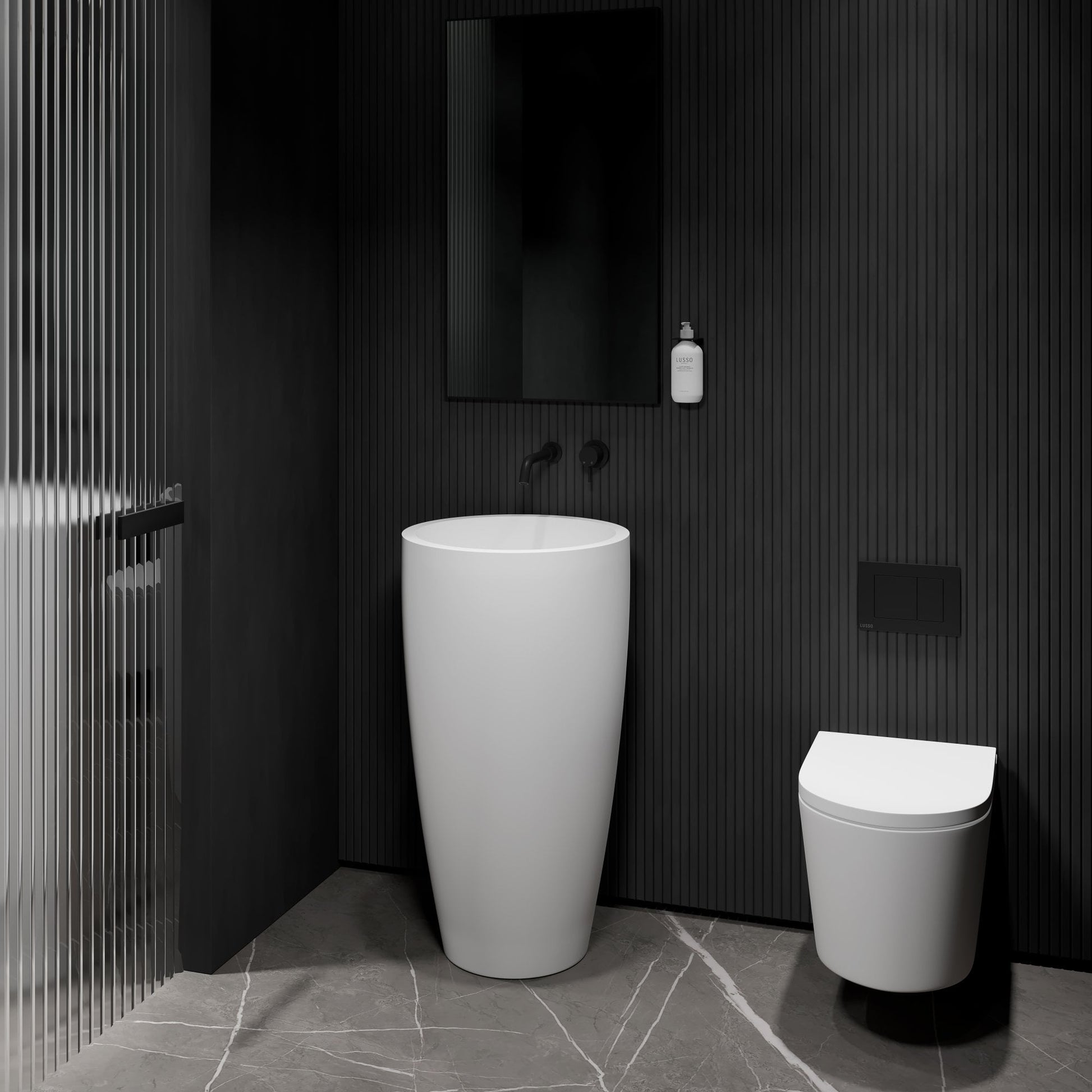 Annelie Cylinder Freestanding Stone Basin 500mm