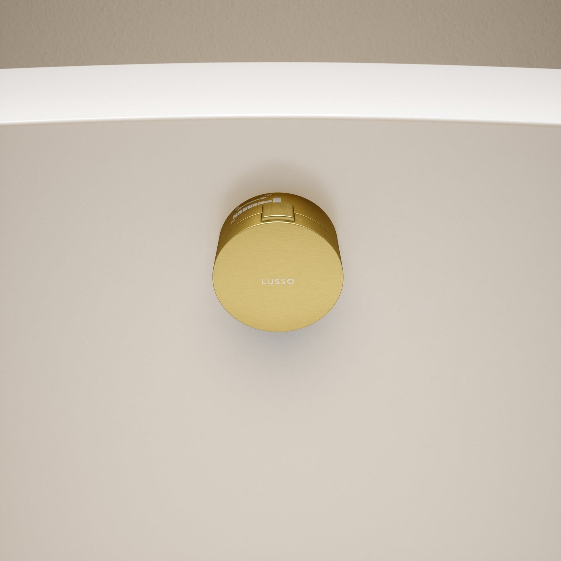 Aquaflow Brushed Gold Overflow Bath Filler Tap & Waste
