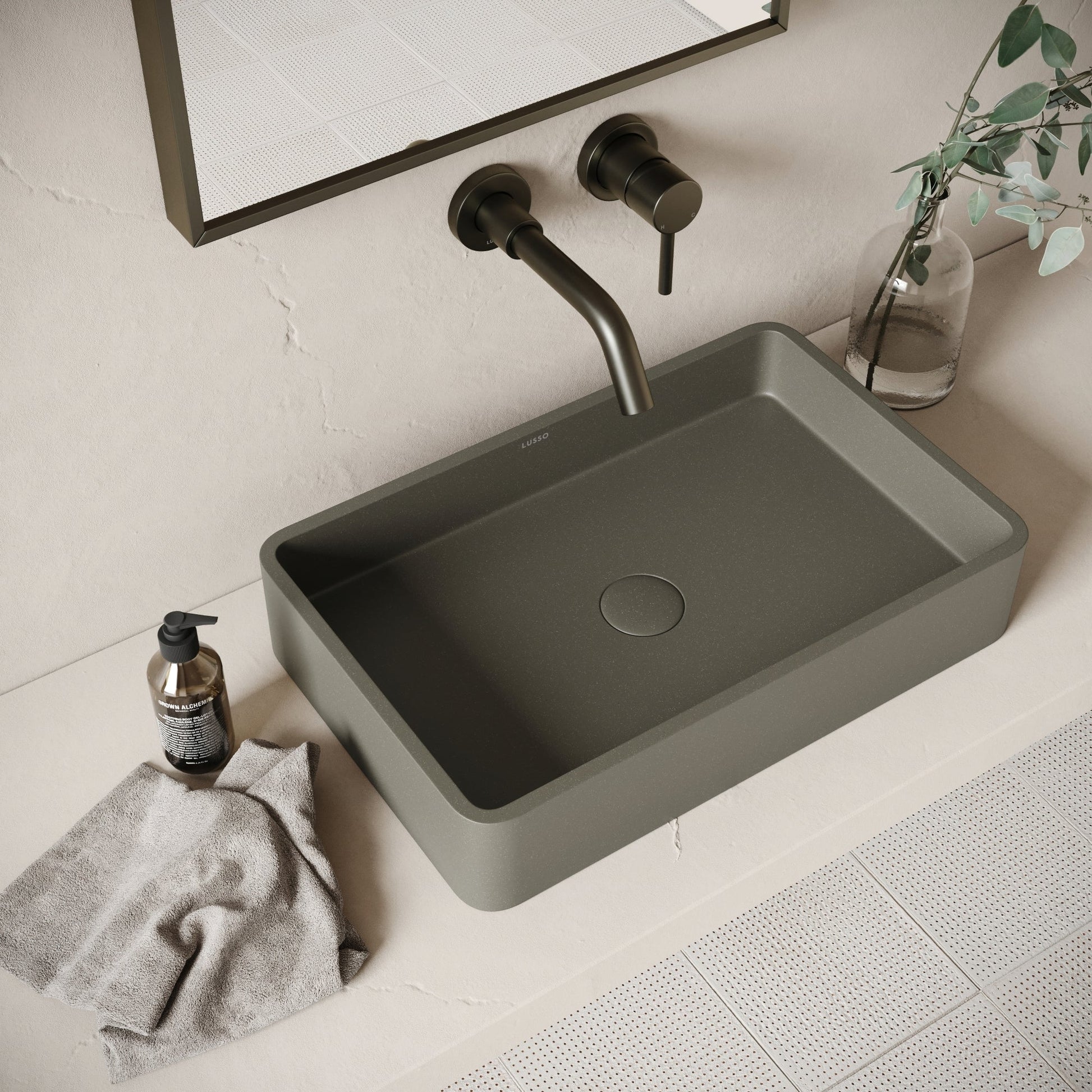 Arquadro Oyster Concrete Countertop Basin 500mm