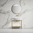 Art Deco Brushed Gold Vanity Unit 800mm