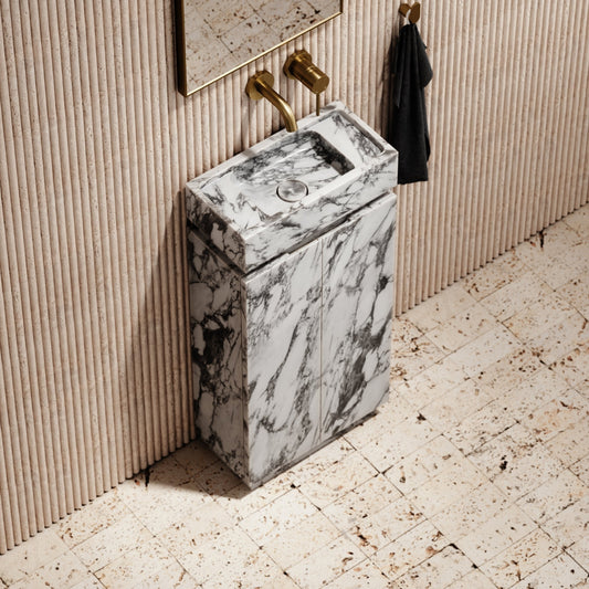 Artista Arabescato Marble Bathroom Vanity Unit 400mm