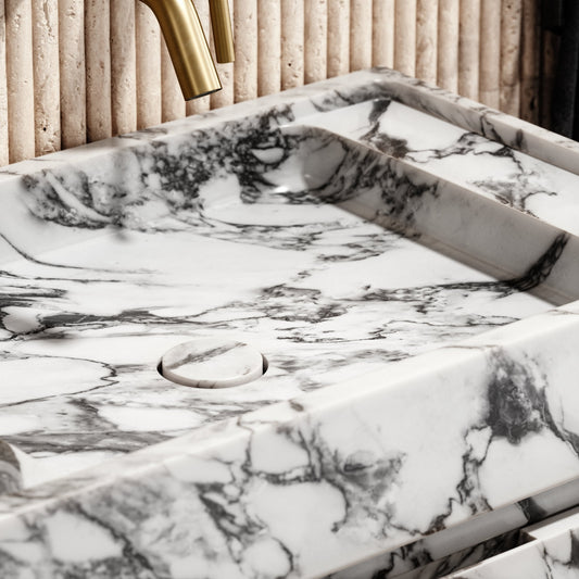 Artista Arabescato Marble Bathroom Vanity Unit 600mm