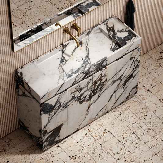 Artista Calacatta Viola Marble Bathroom Vanity Unit 1200mm