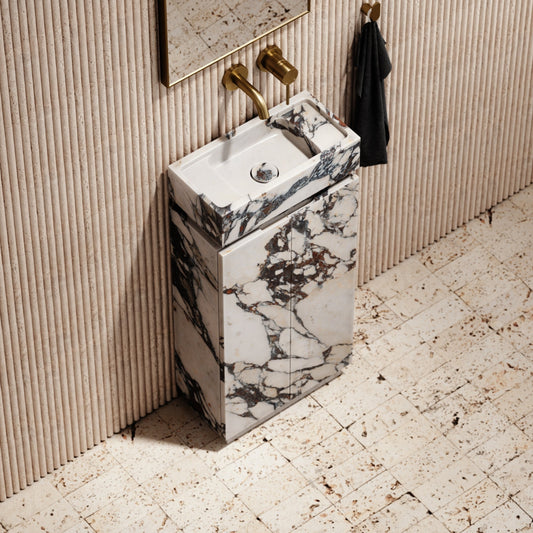 Artista Calacatta Viola Marble Bathroom Vanity Unit 400mm