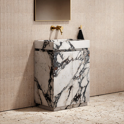 Artista Calacatta Viola Marble Bathroom Vanity Unit 600mm