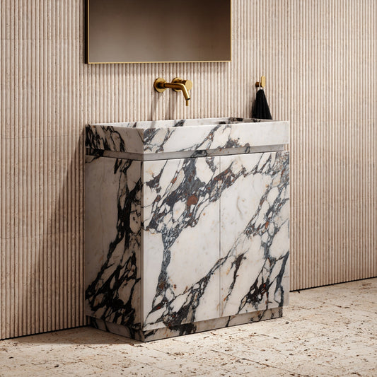 Artista Calacatta Viola Marble Bathroom Vanity Unit 800mm
