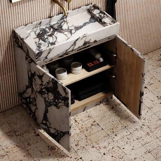 Artista Calacatta Viola Marble Bathroom Vanity Unit 800mm
