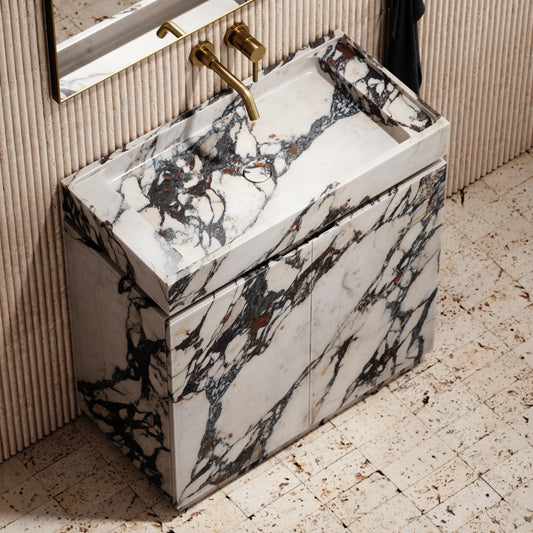 Artista Calacatta Viola Marble Bathroom Vanity Unit 800mm