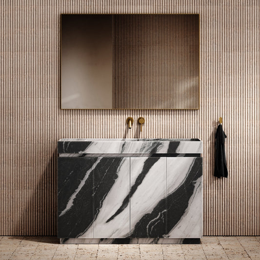 Artista Panda Marble Bathroom Vanity Unit 1200mm