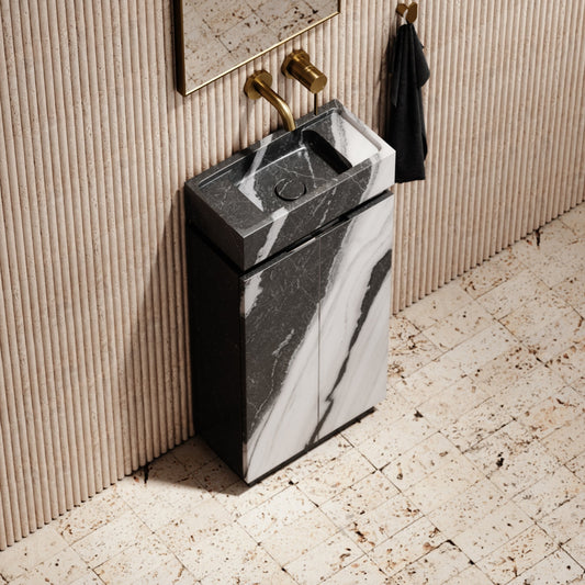 Artista Panda Marble Bathroom Vanity Unit 400mm