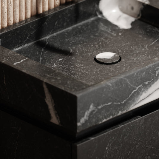 Artista Panda Marble Bathroom Vanity Unit 600mm